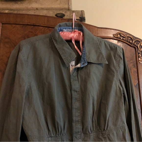 Tommy Hilfiger Vintage Y2K snap front shirt military style chic - Picture 4 of 11